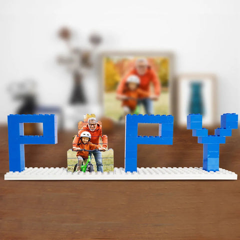 Personalized DAD & PAPA Photo Building Block Puzzle