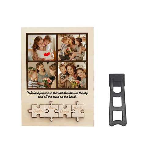 Personalized Wooden Photo Puzzle Sign