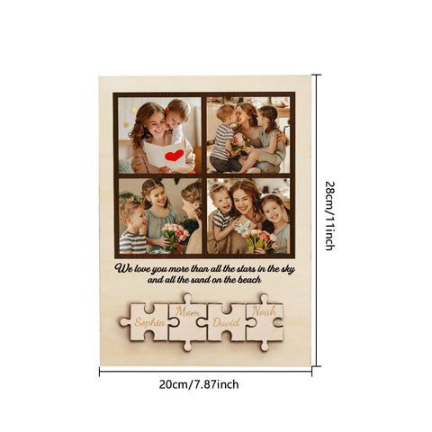 Personalized Wooden Photo Puzzle Sign