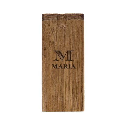 Custom Engraved Wooden Dugout One Hitter Box Personalized Pocket Storage Gift
