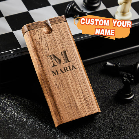 Custom Engraved Wooden Dugout One Hitter Box Personalized Pocket Storage Gift