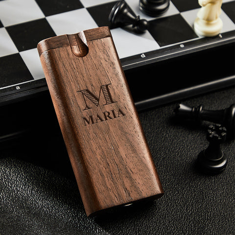 Custom Engraved Wooden Dugout One Hitter Box Personalized Pocket Storage Gift