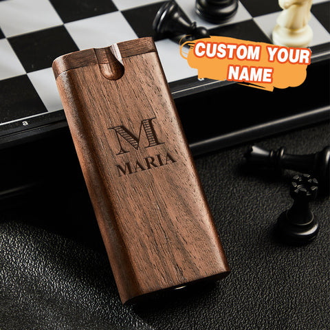 Custom Engraved Wooden Dugout One Hitter Box Personalized Pocket Storage Gift