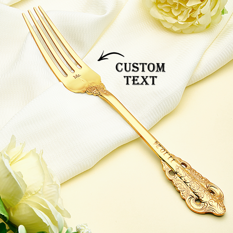 Personalized Wedding Forks Custom Engraved Tableware Gift Set