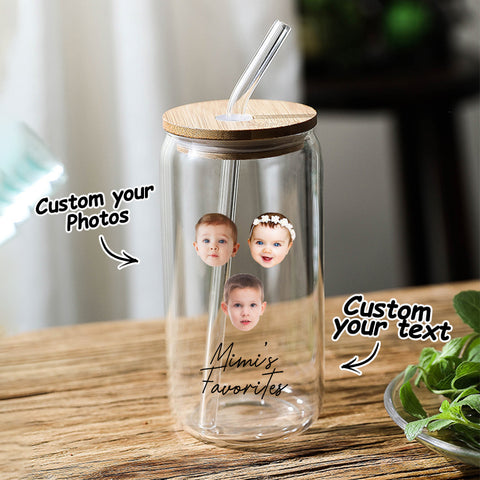 Grandma’s Treasured Glass Tumbler with Custom Baby Photo and Name