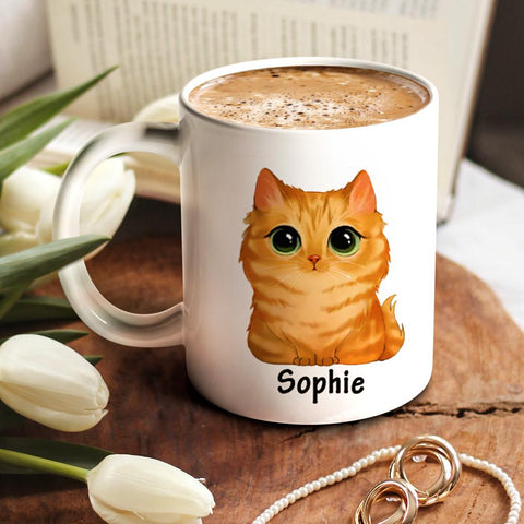 Personalized Cute Matercolor Magic Cats Mug