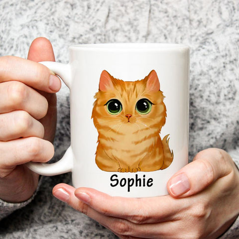 Personalized Cute Matercolor Magic Cats Mug