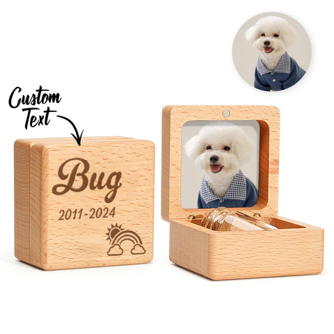 "Always In My Heart" Custom Pet Fur Memorial Box