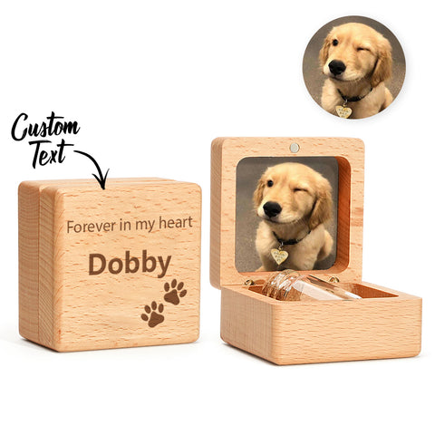 "Always In My Heart" Custom Pet Fur Memorial Box