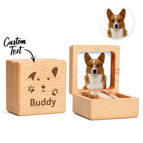 "Always In My Heart" Custom Pet Fur Memorial Box