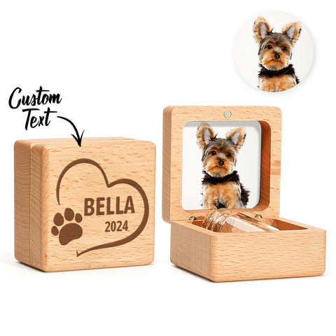 "Always In My Heart" Custom Pet Fur Memorial Box