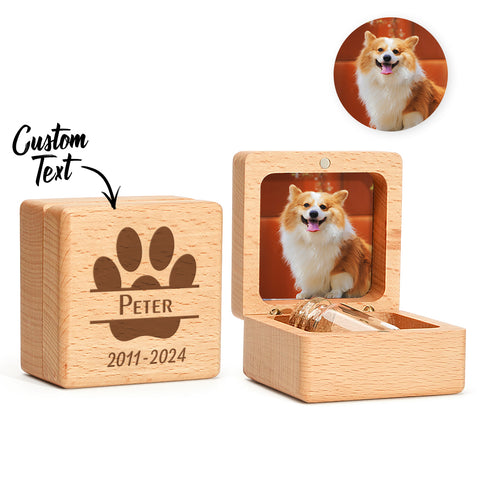 "Always In My Heart" Custom Pet Fur Memorial Box
