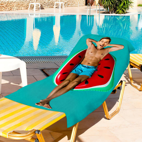 Funny Custom Face Photo Beach Towel with Dream Body for Summer Fun