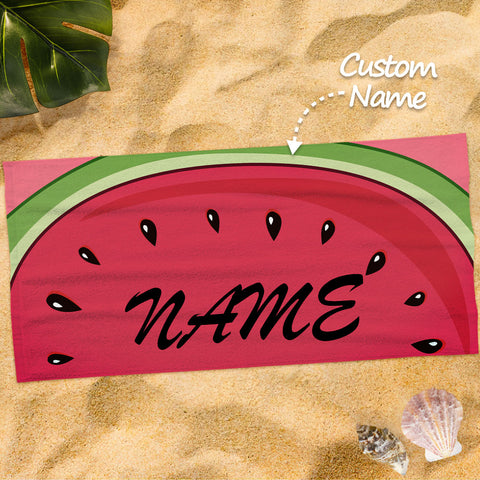 Custom Name Fruit Slice Beach Towel for Summer Vibes