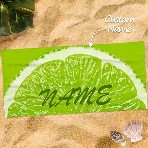 Custom Name Fruit Slice Beach Towel for Summer Vibes