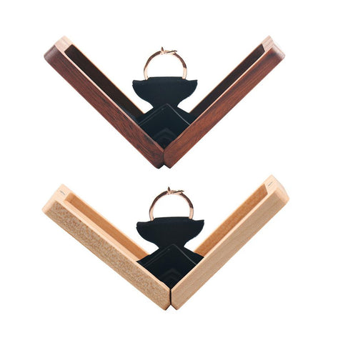 Personalized Engraved Photo Slim Wooden Ring Box
