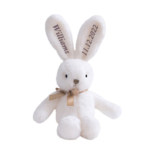 Personalized Long-Ear Bunny Plush Custom Embroidered Easter Gift for Baby