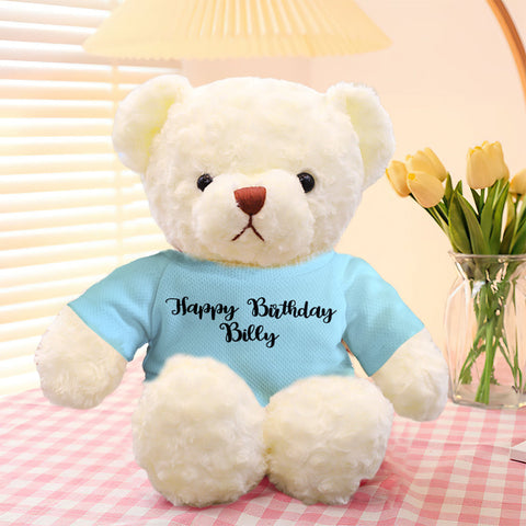 Personalized Teddy Bear Plush Toy with Custom Text for Kids