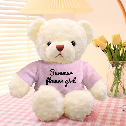 Personalized Teddy Bear Plush Toy with Custom Text for Kids
