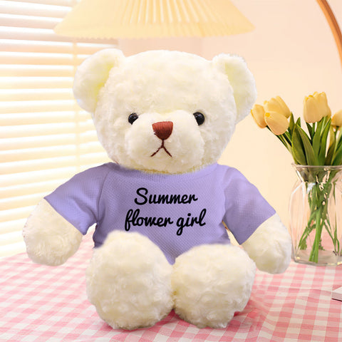 Personalized Teddy Bear Plush Toy with Custom Text for Kids