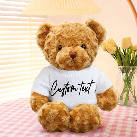 Personalized Teddy Bear Plush Toy with Custom Text for Kids
