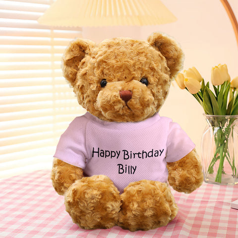 Personalized Teddy Bear Plush Toy with Custom Text for Kids