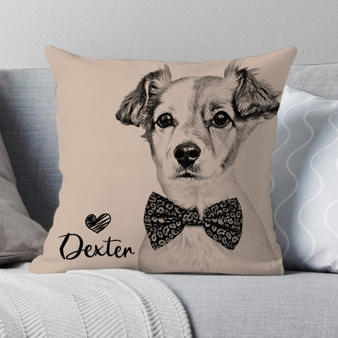 Fur-ever Friends Custom Pet Photo Pillow Personalized Pet Love