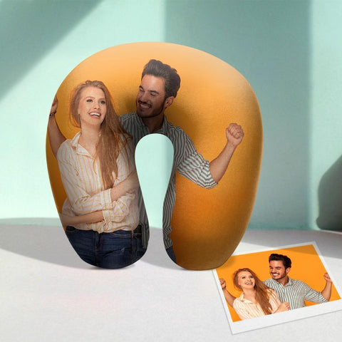 Personalized Photo U-Shaped Travel Pillow Custom Neck Support