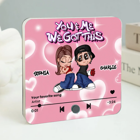 Y2K Couple Custom Music Fridge Magnet