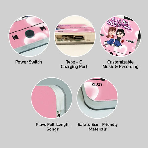 Y2K Couple Custom Music Fridge Magnet