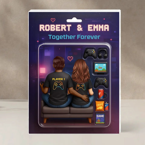 3D Effect Action Figure Toy Box Style Custom Game Players Couple Acrylic Block 