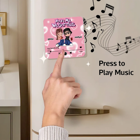 Y2K Couple Custom Music Fridge Magnet