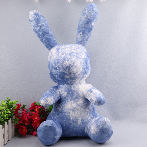 Handmade Indigo Tie-Dye Cotton Easter Bunny Plush Toy