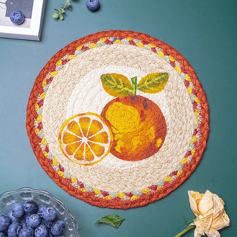 Handwoven Round Jute Placemats Minimalist Natural Dining Table Decor