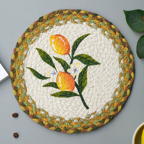 Handwoven Round Jute Placemats Minimalist Natural Dining Table Decor