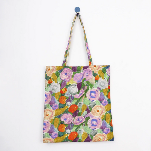 Blooming Beauty Cotton Tote Bag for Women Floral Summer Style for Everyday Use
