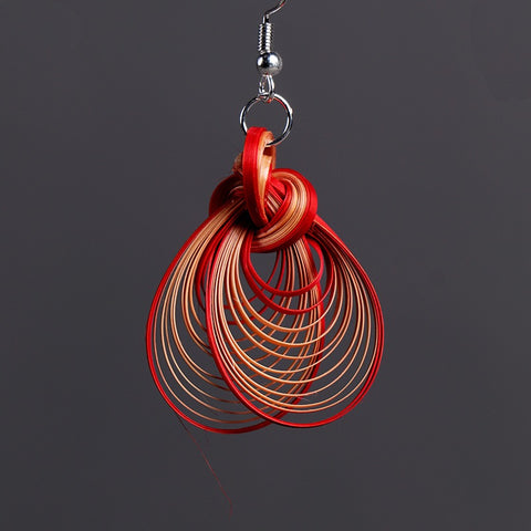 Handmade Bamboo Drop Earrings – Elegant, Eco-Friendly Statement Jewelry