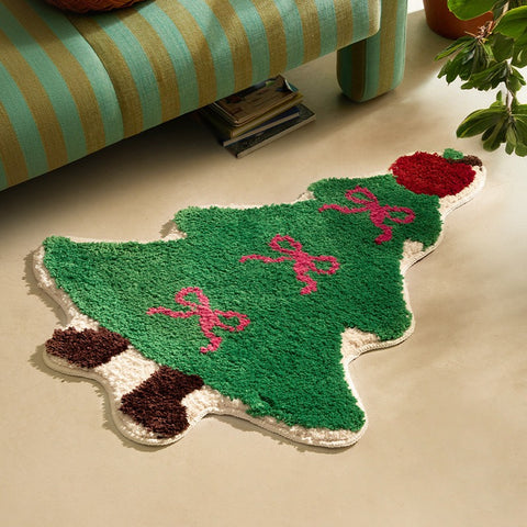 2025 Christmas Tree Doormat Super Absorbent Holiday Welcome Mat