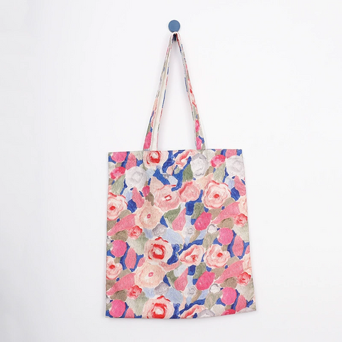 Blooming Beauty Cotton Tote Bag for Women Floral Summer Style for Everyday Use
