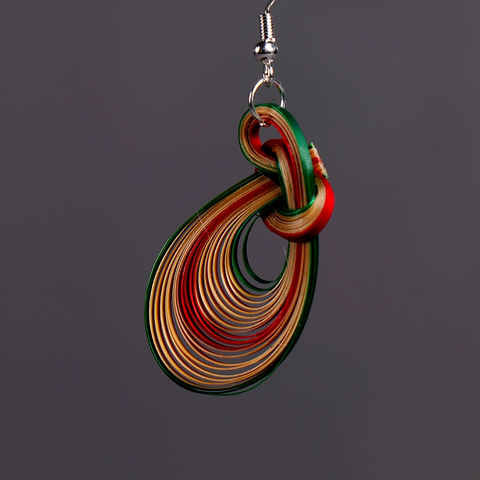 Handmade Bamboo Drop Earrings – Elegant, Eco-Friendly Statement Jewelry