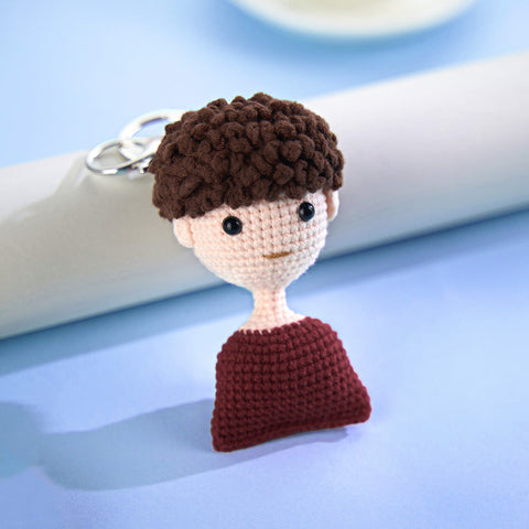 Handmade Mini Me Keychain Custom Crochet Doll Keepsake