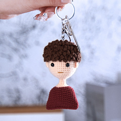 Handmade Mini Me Keychain Custom Crochet Doll Keepsake