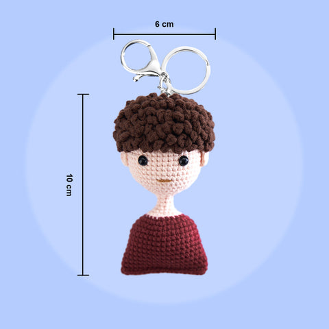 Handmade Mini Me Keychain Custom Crochet Doll Keepsake