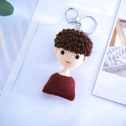 Handmade Mini Me Keychain Custom Crochet Doll Keepsake