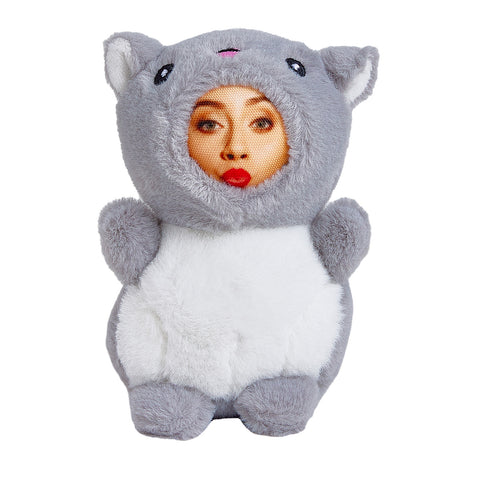 Custom Face Plush Animal Keychain Personalized 3D Mini Doll
