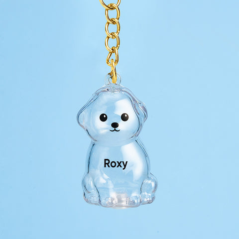 Custom Name Dog Hair Collector Keychain/Bag Charm