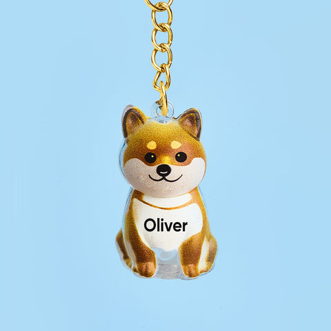 Custom Name Dog Hair Collector Keychain/Bag Charm