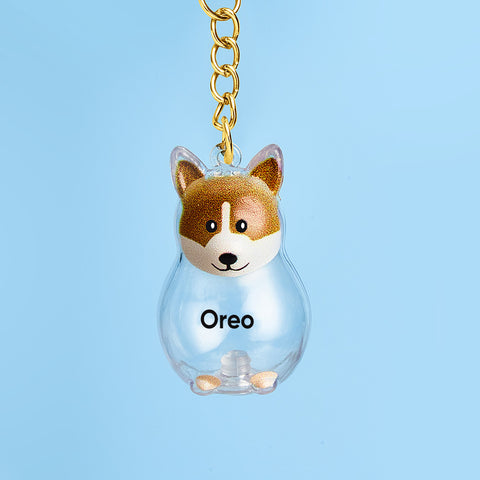 Custom Name Dog Hair Collector Keychain/Bag Charm