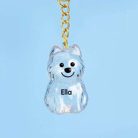 Custom Name Dog Hair Collector Keychain/Bag Charm