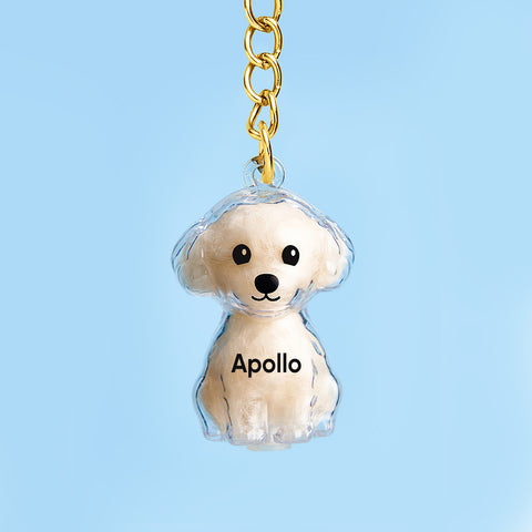 Custom Name Dog Hair Collector Keychain/Bag Charm